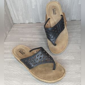 Clarks Trista Zest Black Cutout Sandal, 9